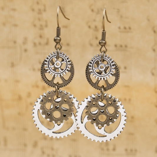 Boucles d'oreilles steampunk Vortex