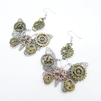 Boucles d'Oreilles Steampunk Papillon