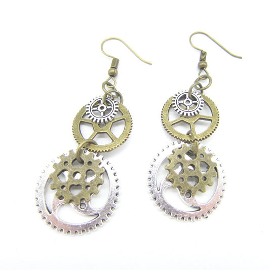 Boucles d'oreilles steampunk Inertia